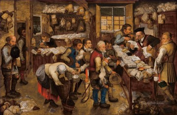 Pieter Brueghel el Joven Painting - La oficina del recaudador de impuestos Pieter Brueghel el Joven